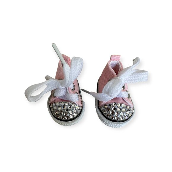 Pink Bedazzled Rhinestone Sneakers for your Labubu - Picture 3 of 6